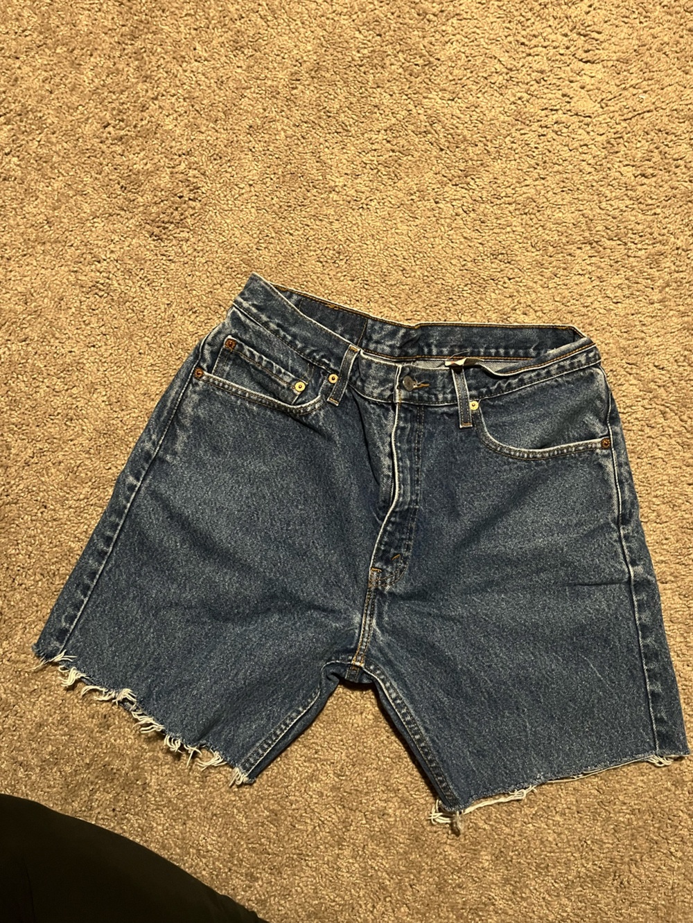 Levi's 505 Cut-Off Jean Shorts W34 Vintage Distressed Frayed